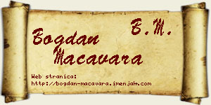 Bogdan Macavara vizit kartica